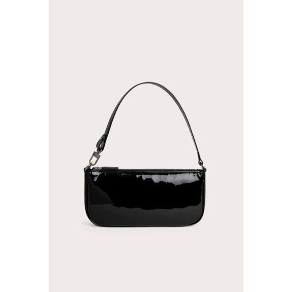 BY FAR Rachel Shoulder Bag in Black Patent